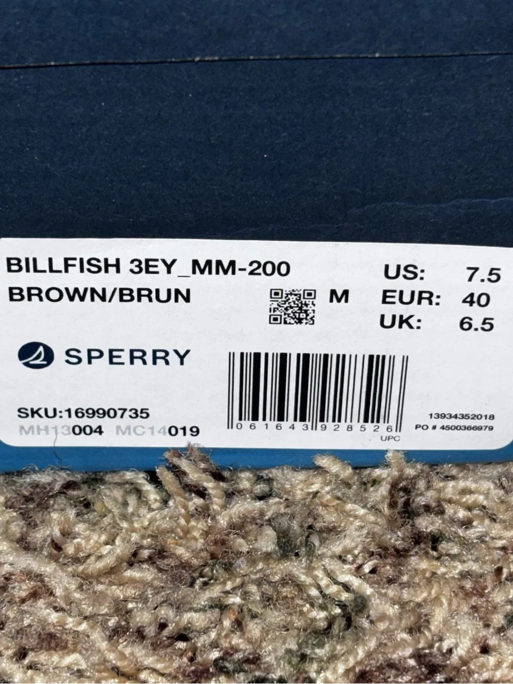 Sperry Billfish 3 Eye Pull-Up Brown Boat Shoe Men's Size 7.5 Loafers NEW!!!